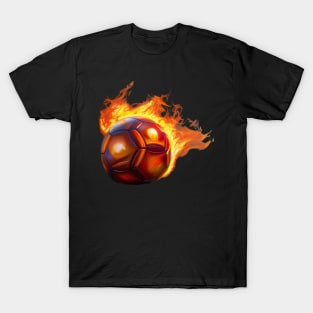 Burning Soccer Ball T-Shirt